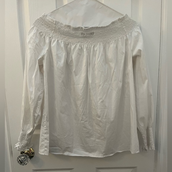 Zara Basic Collection White Off-Shoulder Top - Picture 7 of 8